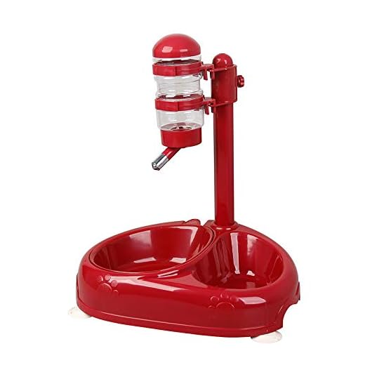 QIA Bebedero de Agua para Mascotas, Botella de Agua para Perros, Dispensador de Agua para Gatos, Girar hacia Arriba y hacia Abajo,A