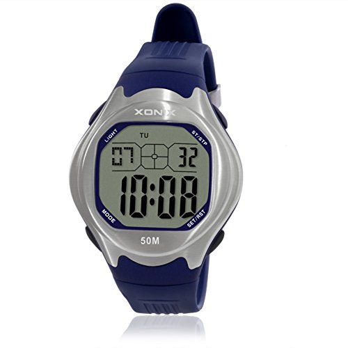 Preisvergleich Produktbild Jugendliche Elektronische Uhren,Led 50m wasserdicht Leuchtend Digital Schwimmbad Freizeit Student Herren-F