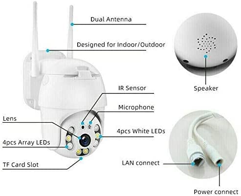 Beafon Smart Home Flexy 2F Telecamera Interni 3MP - Orientamento 360° Con Supporto Magnetico, Visione Notturna IR