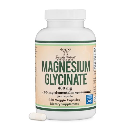 Magnesium Glycinate 400mg | 180 Capsules | Sleep, Muscle, & Heart...