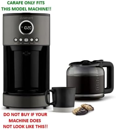 Carafe Replacement for the Cuisinart 12-Cup Glass Coffee Carafe Model DCC-1220BKSWM ONLY - Black Handle/Lid - Image 3