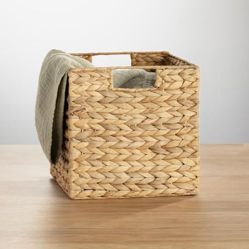 Mdesign 9395MDHSEU Woven Hyacinth Durable Closet Storage Organizer Basket Bin thumb #6