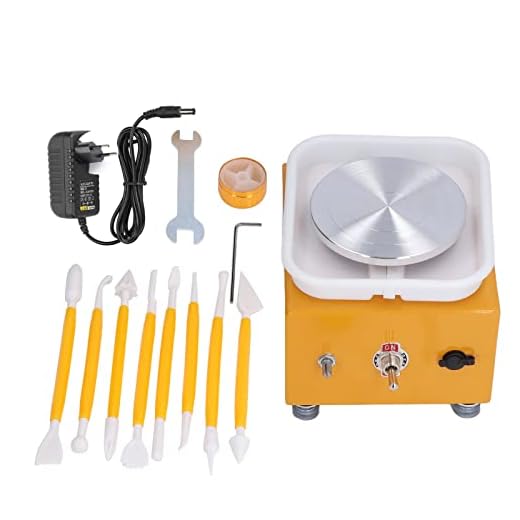 Mini Máquina de Rueda de Cerámica, Máquina de Dibujo de Embriones para Enseñanza de Niños, Máquina de Dibujo de Embriones para Trabajo Artesanal, Regalo de Moldeo Y Bricolaje(Enchufe de la UE)
