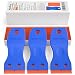 Nicpro 3 PCS Mini Plastic Scraper Tool Utility Knife with 120 PCS Double Edged Razor Blades for Glass, Removing Labels, Stickers and Decals,Window Cleaning