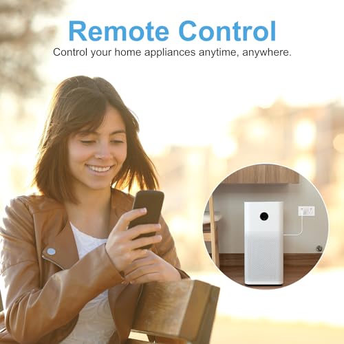 EIGHTREE Matter Smart Plug with Energy Monitoring, Mini WiFi Plug Works With Apple HomeKit, Alexa, Google Home, SmartThings, Remote Control, Timer & Schedule Function, 2.4Ghz Wi-Fi Only, 13A, 4 Packs - Image 7