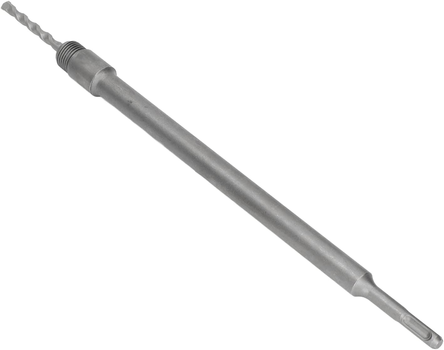 Drill Adapter High Carbon Steel Round Shank Converter Accessory for Hammer Power Drill Electric Hammer Impact Drilling Equipment 350mm 13.78in Silver