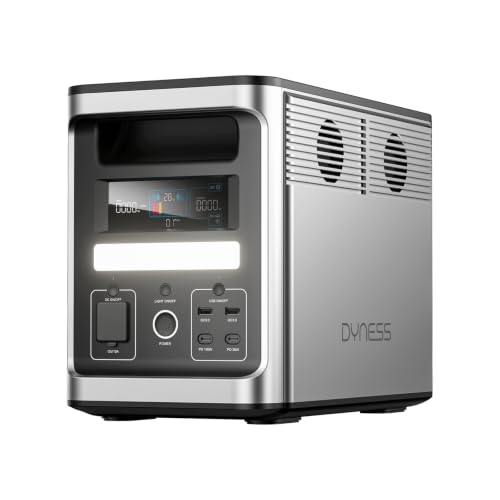 Dyness Générateur Solaire 1800W, 1536Wh Station Électrique Portable LiFePO4, Crête 2800W, 8 Sorties, UPS <10ms, 3 Modes de Charge, pour Secours, Camping, Maison