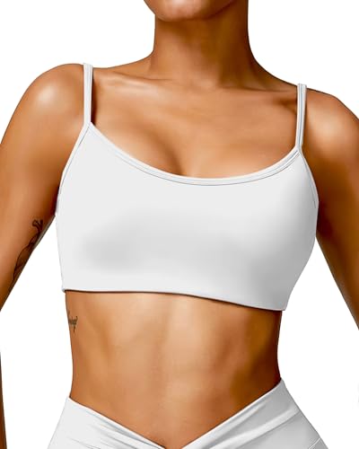 QUOJIZY Workout Tops for Women, Yoga Sports Bra Open Back Tops for Women, Spaghetti Straps, Low Support2