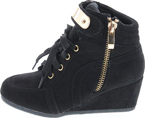 Link Peggy-53K Children Girl's Comfort Lace Up Hidden Wedge Sneakers2