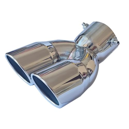 Embout echappement en acier inoxydable argenté brillant pour une finition auto soignée
