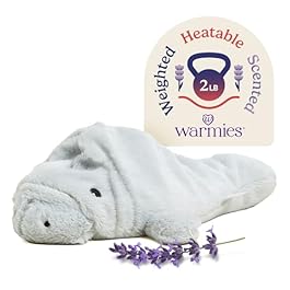 warmies Microwavable & Weighted Stuffed Animals, Manatee – Heated Stuffed Animal Plushie for Warmth & Comfort – Cute Soft Plush Toys for Adults & Children (Boys, Girls, Babies & Toddlers)