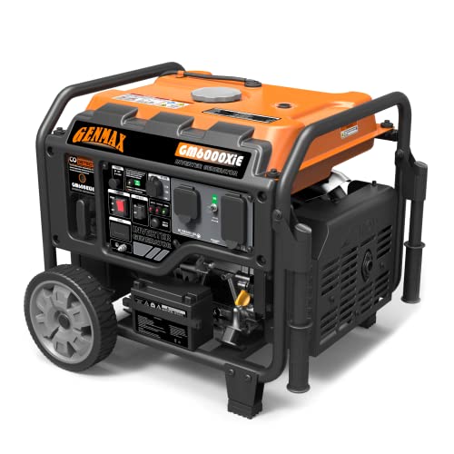 GENMAX Portable Inverter Generator, 6000W open frame Gas Powered High Speed Engine with Electric Start, Ultra Lightweight for Backup Home Use & Job Site,EPA Compliant (GM6000XiE) - Image 3