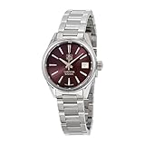 tag heuer aquaracer automatic gmt  Tag Heuer Carrera Automatik Kaliber 9 Burgund Zifferblatt Edelstahl Damenuhr WAR2417.BA0776, Burgunder, Selbstaufziehend, automatisch