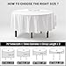 MRJ 70 Inch Round White Tablecloth Stain and Wrinkle Resistant Washable Polyester Table Cloth for Restaurant Hotel Wedding