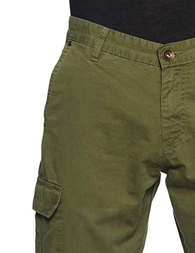 Image of Diverse Men's Slim Fit Overdyed Cotton Cargo