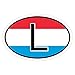 Kiwistar Luxemburg L in Zwei Größen Mehrfarbig Autoaufkleber Aufkleber KFZ Flagge