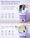 16L Portable Washing Machine, Small Portable Washer and Dryer Combo Mini Foldable Washing Machine Collapsible Bucket with Drain Basket for Apartment, Underwear, Socks, Baby Clothes (Purple)