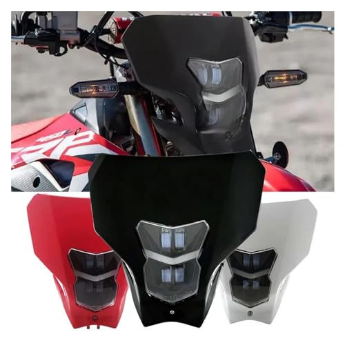 Phare LED moto enduro et cache antibrouillard rouge pour CRF 250 450