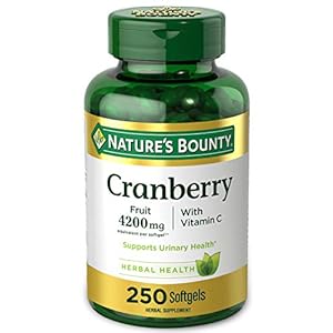 Cranberry-Pills-w-Vitamin-C-by-Natures-Bounty-Supports-Urinary-Immune-Health-4200mg-Cranberry-Supplement-250-Softgels Nature's Bounty Cranberry 4200mg With Vitamin C, Urinary Health & Immune Support, Cranberry Concentrate, 250 Rapid Release Softgels