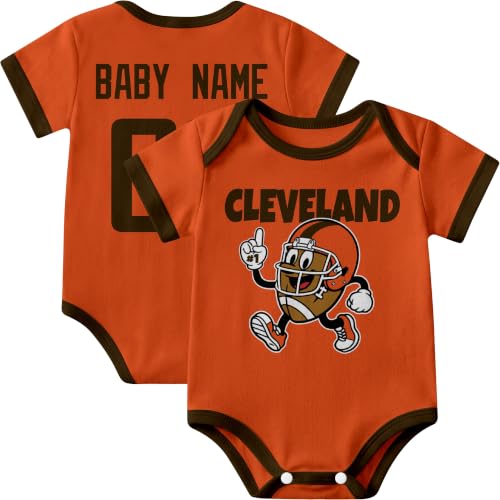 Image of KREDE Baby Clothes Custom Short Sleeves for Baby Boy Gifts | Custom Bodysuit with Number Name Gifts for Baby