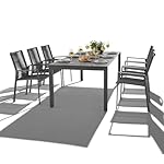 Gartenstuhl Limbadi 4er-Set Dunkelgrau