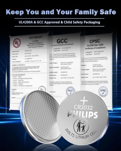 PHILIPS CR2032 Battery (5 Pack), 3V Lithium Coin Cell Battery Long-Lasting, Leak-Free, CR 2032 Batteries for Key Fob, Watches, Small Electronic Devices - image 9
