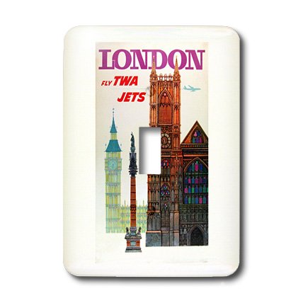 Interrupteur à bascule simple London N Twa Vintage Travel 3dRose LLC