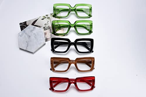 Image of Eyekepper Reading Glasses 3.0, 5 Pack Stylish, Readers for Women | Ladies Reader Eyeglasses, All-Day Comfort Spring Hinges, Fashion Womens Cheaters, Scratch Resistant for Work Crafts Reading