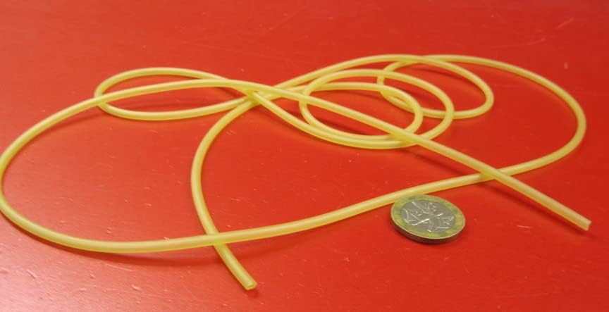 Latex Rubber Round Tubing 40A .125" (1/8") OD x .062" (1/16") ID x 10 Ft. Length 1 Roll