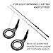 AWHZngE Fishing Rod Guides Single Foot Fishing Rod Guides Repair Kit Micro Guides for Light-Spinning, Casting and Fly Rod for Fishing, Fishing Rod(Black,35Pcs Without Box)