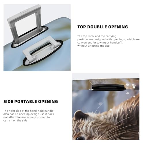 Travel Luggage Cover Fashion Suitcase Protector Otter Playing in The Water Spandex Baggage Covers Washable Suitcase Covers Anti-Scratch Luggage Cover Protectors Fits 18-32 Inch Suitcases Large4