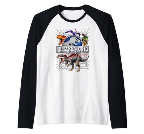 T-shirt baseball raglan T-Rex Jurassic World Evolved pour fans de dinosaures