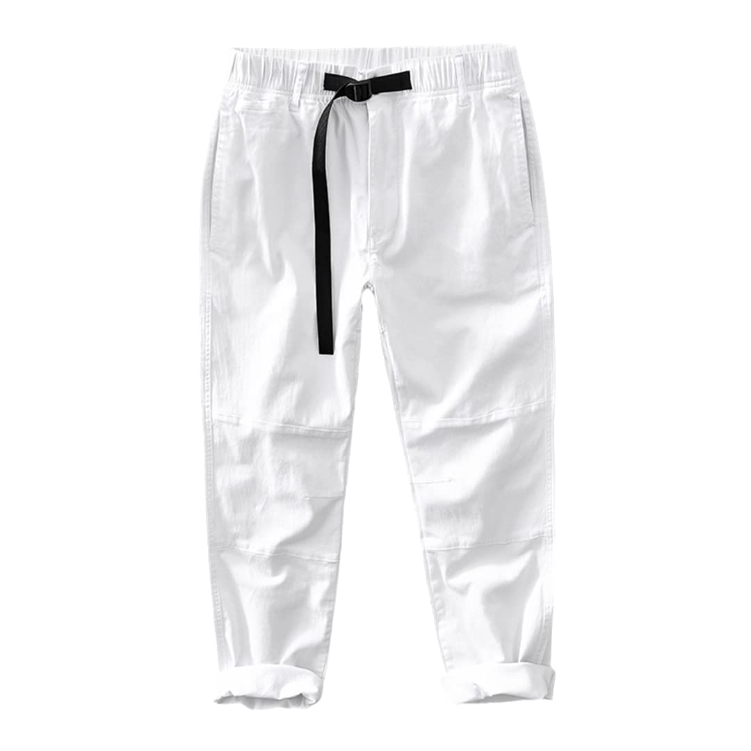 Disimlarl Primavera ed estate uomo cravatta pantaloni abbigliamento da lavoro cotone all-match casual multi-tasca pantaloni