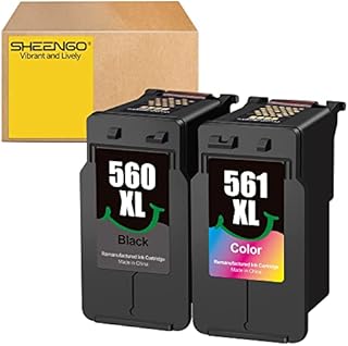 560XL 561XL Ink Cartridges Compatible for Canon PG-560XL CL-561XL for Pixma TS5350 TS5351 TS5352 TS5353 TS7450 TS7451 (1Black 1Colour, 2-Pack)