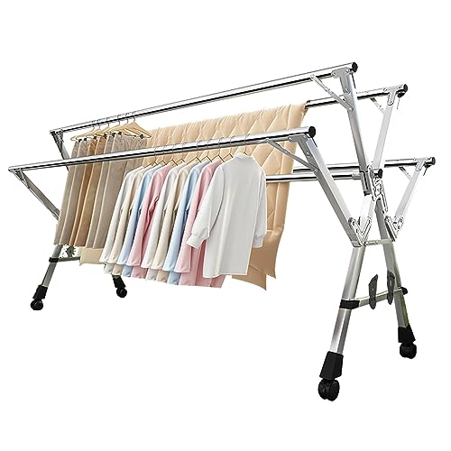 Séchoir extensible balcon et jardin étendoir mobile inox