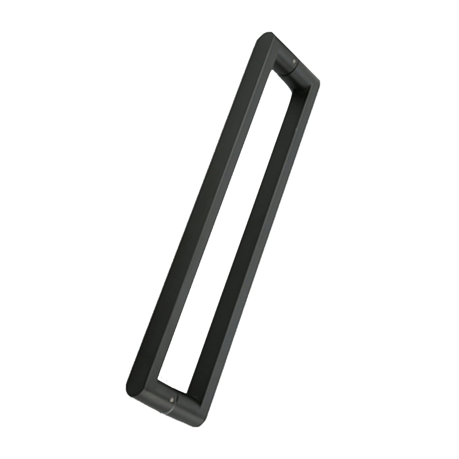 Wdsopk Black Stainless Steel Shower Door Handle - Polished Finish Push & Pull Glass Door Pull Handle, 600Mm Replacement Part For Shower & Bathroom Doors