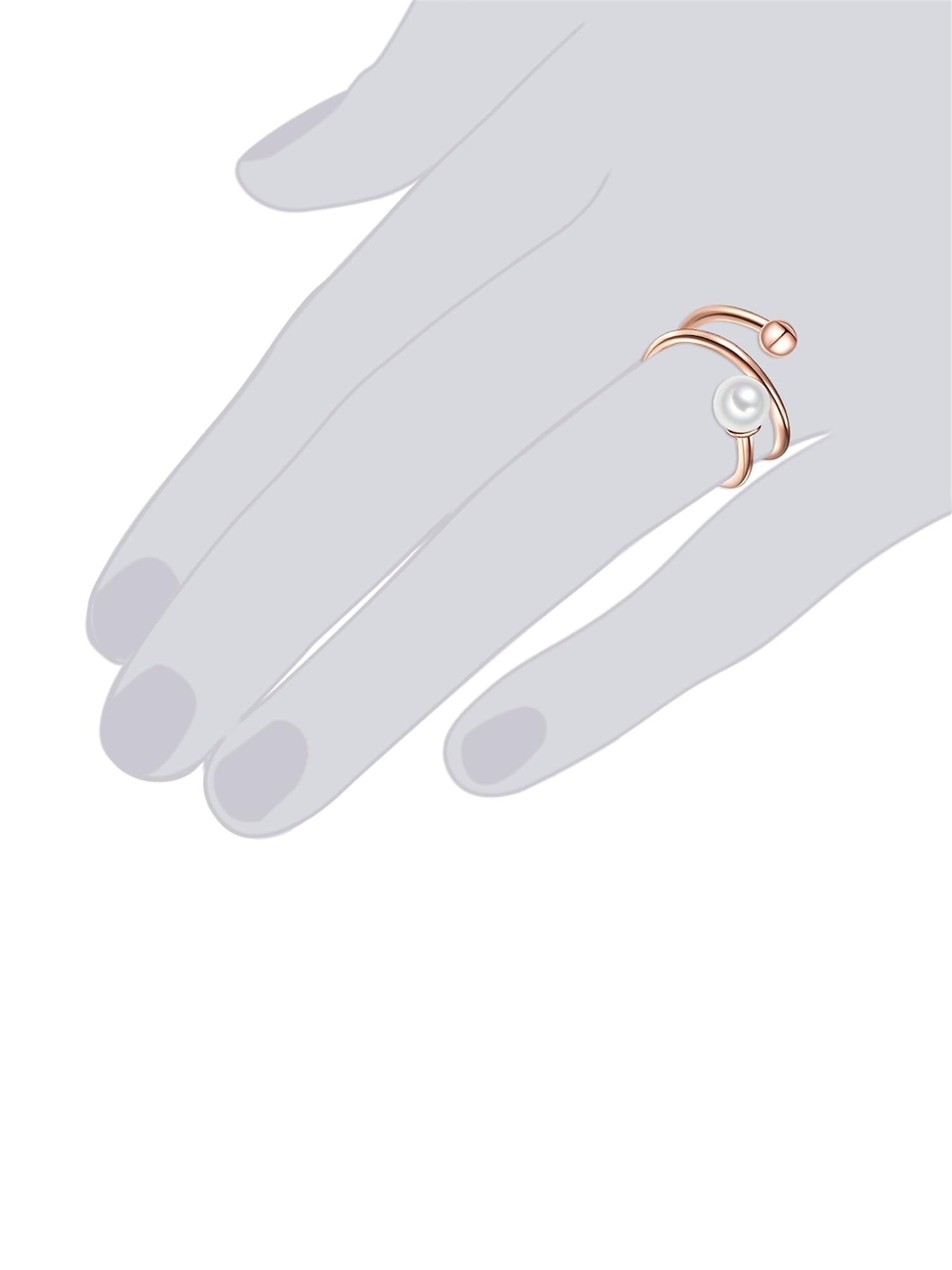 Lulu & Jane Damen Ring 925/- Sterling Silber roségold