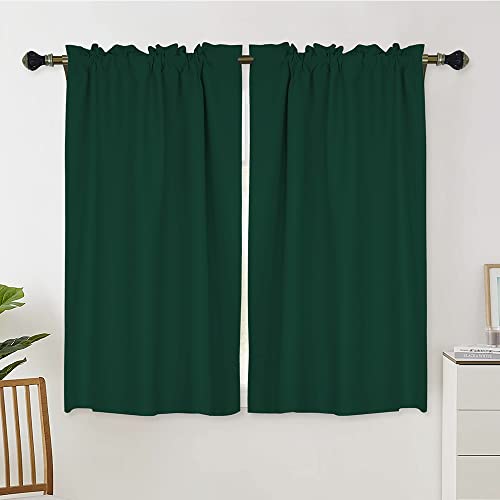 Paire de rideaux occultants à isolation thermique pour chambre d'enfant - Vert - 106,7 x 91,4 cm