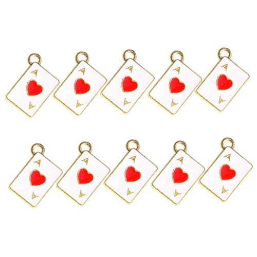 VILLCASE 30 Pçs Brinco De Pingente De Pôquer Fazendo Acessórios Pingentes Para Joias Artesanais DIY