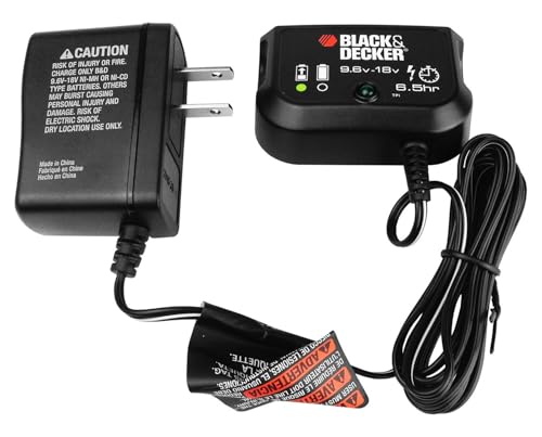 Black and Decker Multi-Volt Charger for 9.6 Volt Thru 18 Volt Slide Pack Batteries