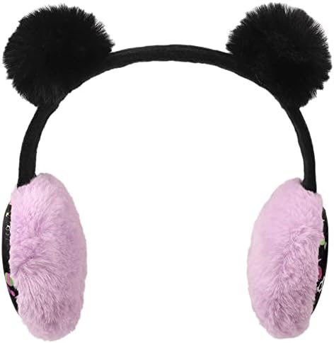 Zeltauto Unisex Kid's Furry Ear Warmer Rainbow Ear Muffs Warm Plush Winter Earmuffs for Girls Boys