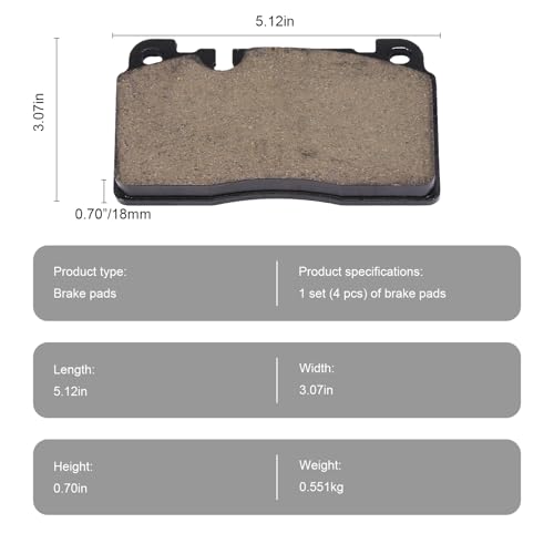 Image of D1663 Front Ceramic Brake Pads Kit Fit For Audi Q5 2013-2017