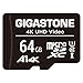 Gigastone 64GB Micro SD Card U1 Memory & SD Card Adapter [MicroSD for Samsung Galaxy Android Phone, Tablet, DSLR, GoPro Camera, Drone, PC]