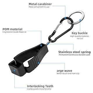 NANHONG 4PCS, Glove Clips for Work Glove Holders, Gloves Clip, Duty Belt Accessories, Gloves Clips for Work, Suitable for Everyday, Outdoor and Construction, Black