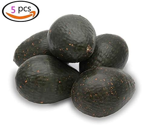 Artificial Avocado Prop Decor Fake Lifelike Plastic Green Avocados Fruit Vegetable Home Party Festival Decorations (5pcs) image 2