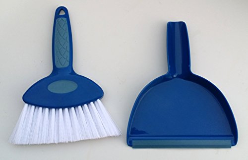 Small Broom With Snap-On Dust Pan, Blue Hefty Durable (1) #TOP1