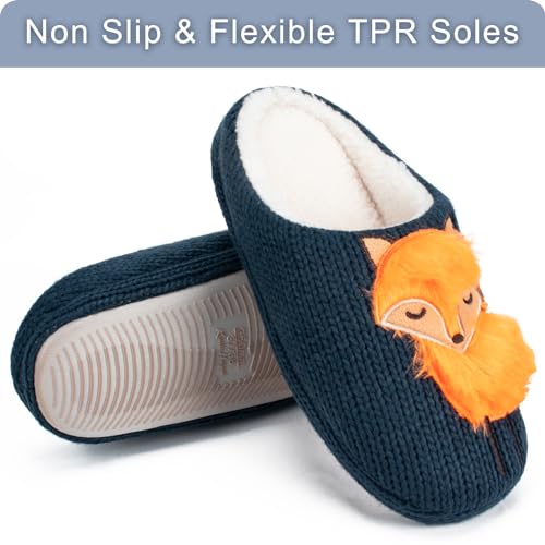 Pairable Animal House Slippers for Women Men Winter Warm Fuzzy Slippers Non Slip Indoor4