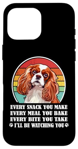Retro Vintage Mens Womens Every Snack Cavalier Dog Lover �X�}�z�P�[�X iPhone 16 Pro Max �p