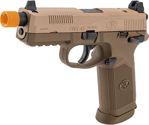 Evike Tokyo Marui FN Herstal Licensed FNX-45 Tactical Airsoft Gas Blowback Pistol (Color: Tan)