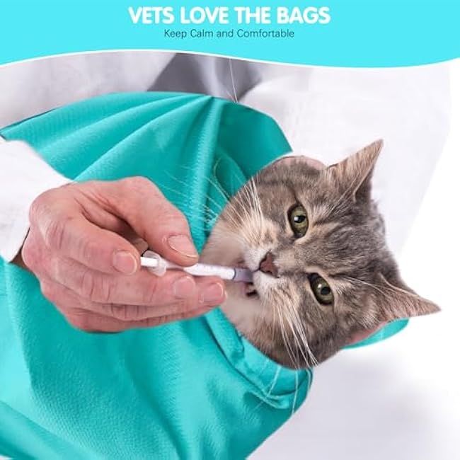 Cat Carrier Pouch Cozy Comfort Carrier, Anti-Scratching Cat Carrier Pouch Bag Nail Trimming Restraint Bag Medication, Administration,Grooming, 1PC-5p7ESWJu